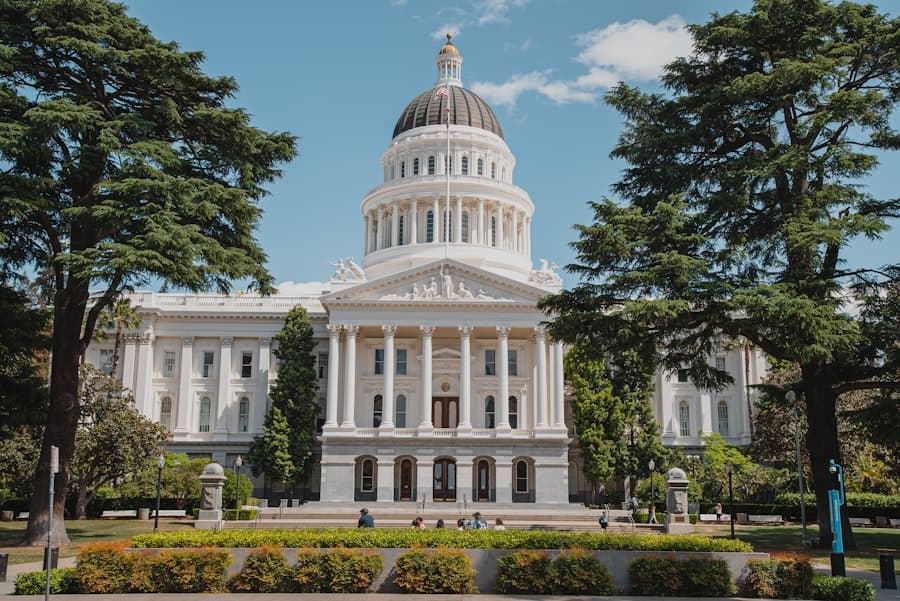 The California State Capitol building in Sacramento